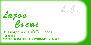 lajos csemi business card